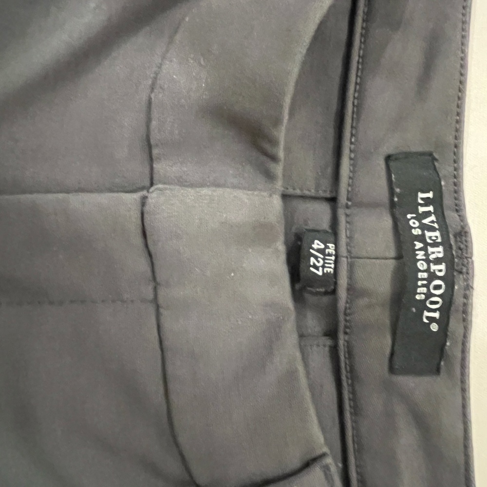 Liverpool Los Angeles Ankle Pant.  Dark Grey.  Size 4/27P. - Picture 3 of 4